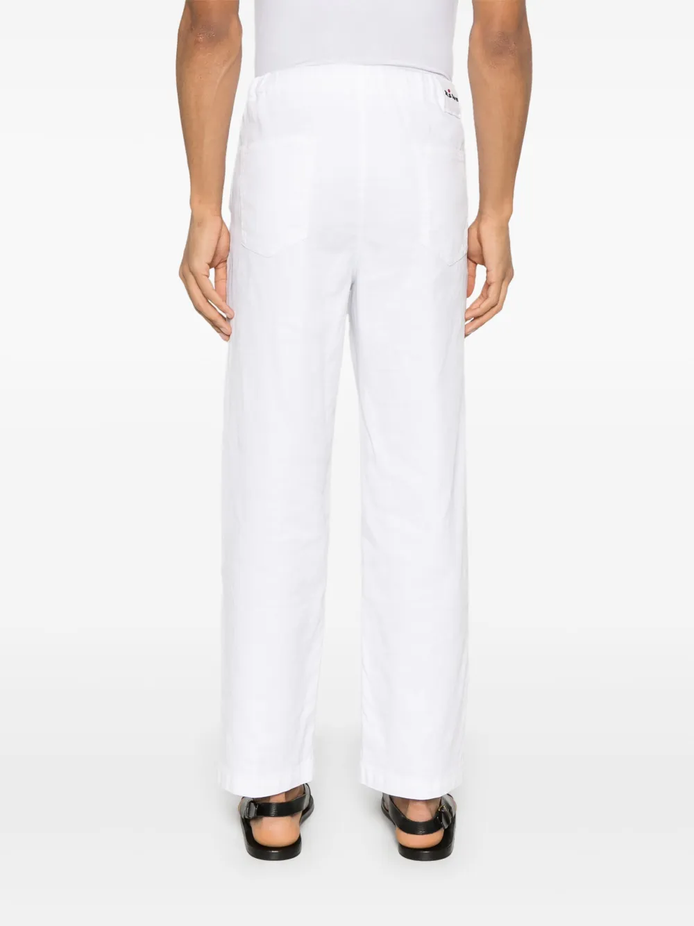 Kiton Broek met logopatch Wit