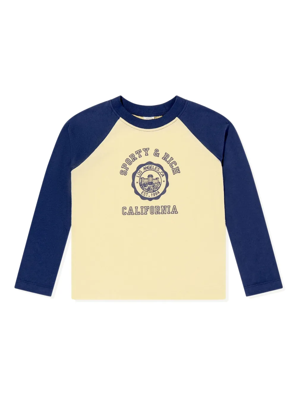 SPORTY & RICH KIDS California Emblem T-shirt Geel