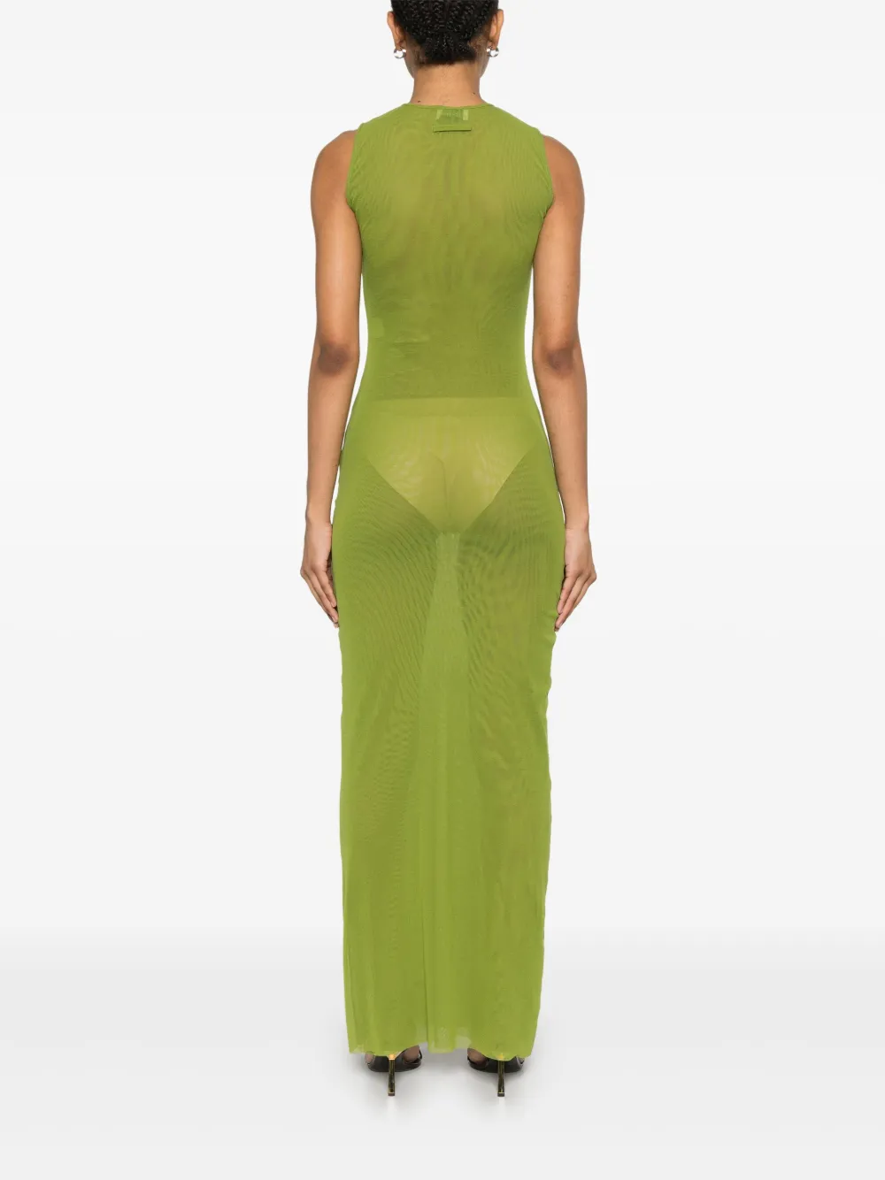 Jean Paul Gaultier Spirale maxi-jurk Groen