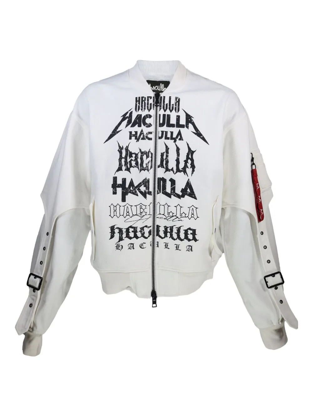 Haculla Bomberjack met grafische print Wit