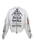 Haculla graphic-print bomber jacket - White
