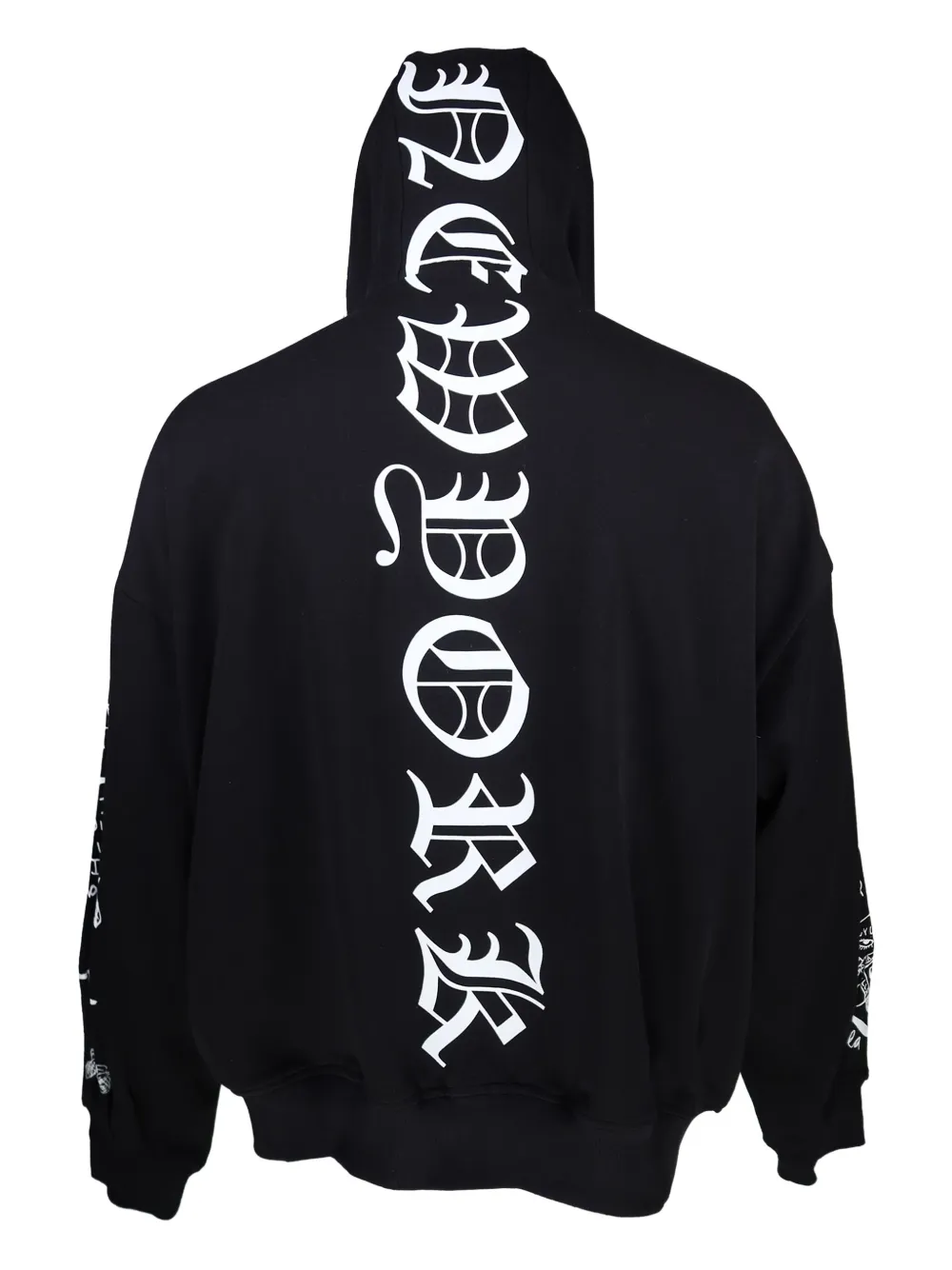 Haculla Hoodie met grafische print en rits Zwart