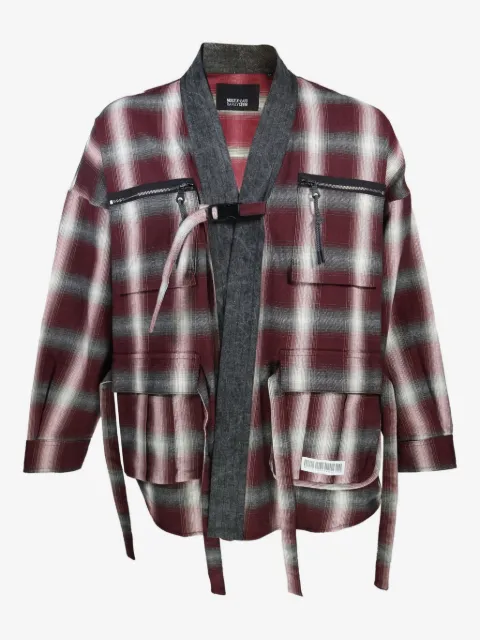 Mostly Heard Rarely Seen plaid buckle shirt jacket