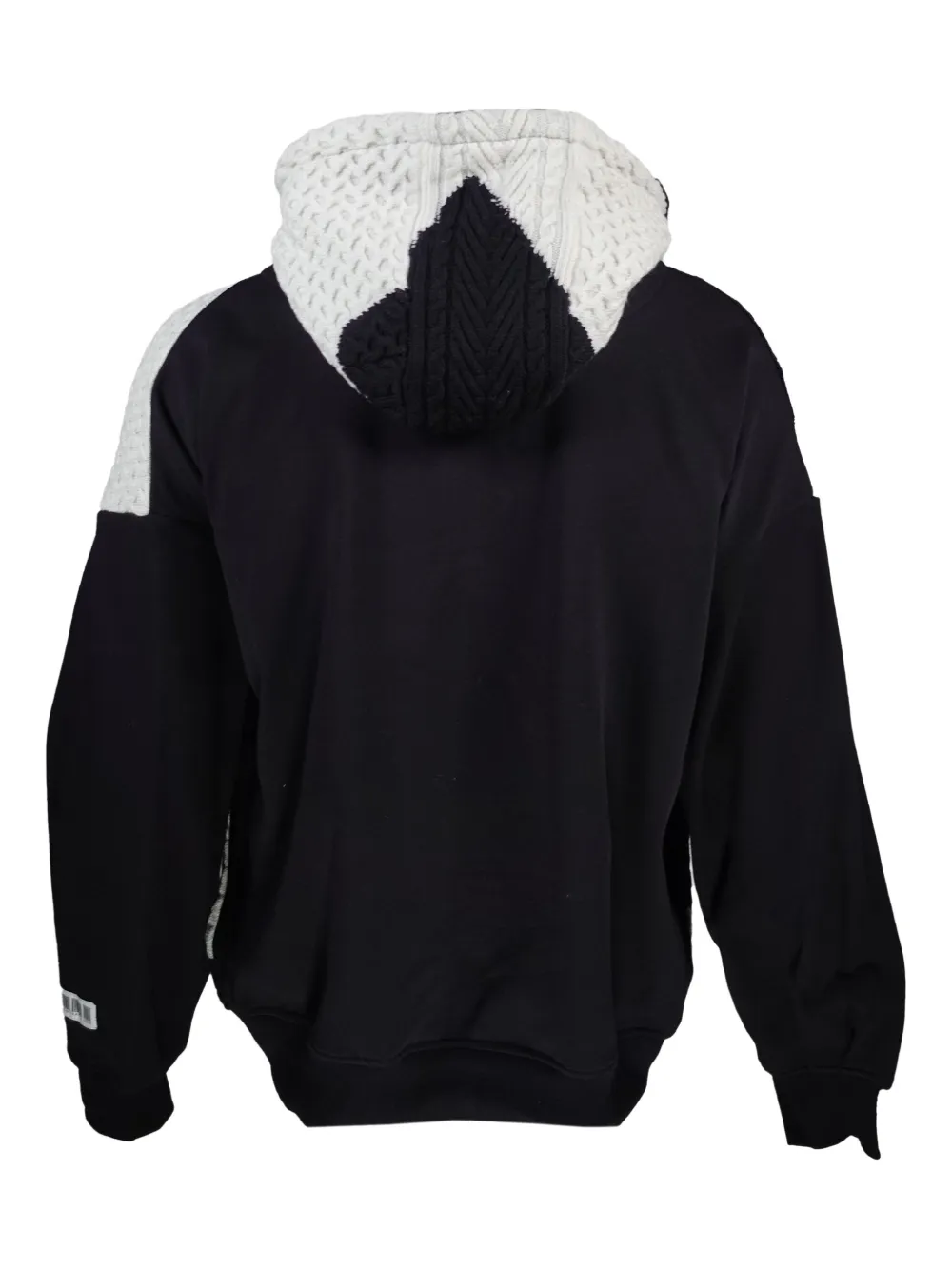 Mostly Heard Rarely Seen Kabelgebreide hoodie met vlakken Zwart