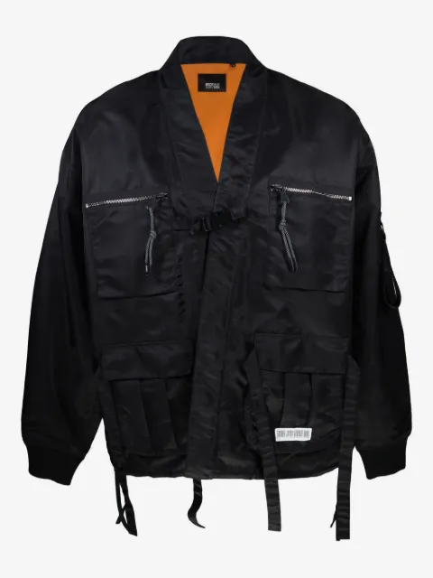 Mostly Heard Rarely Seen emroidered-logo bomber jacket