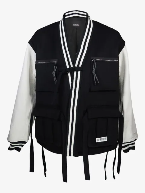 Mostly Heard Rarely Seen logo-embroidered varsity jacket