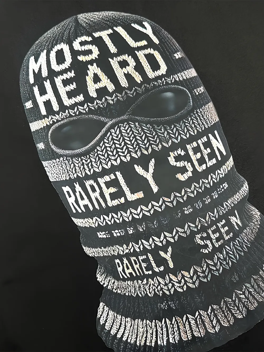 Mostly Heard Rarely Seen Ski Mask katoenen T-shirt Zwart