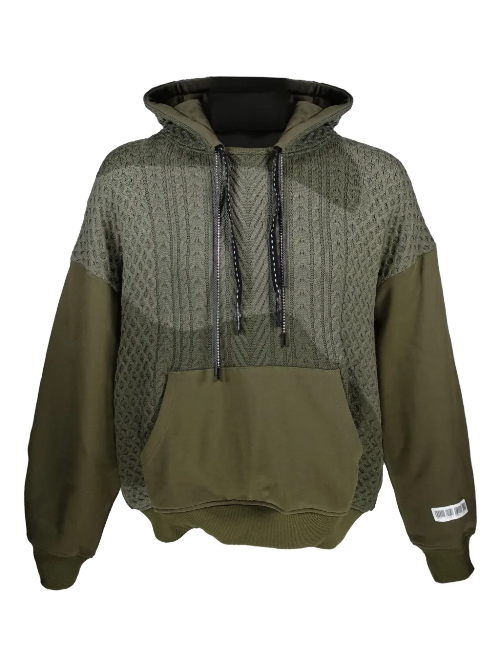 Mostly Heard Rarely Seen Hoodie met kabelgebreide print Groen