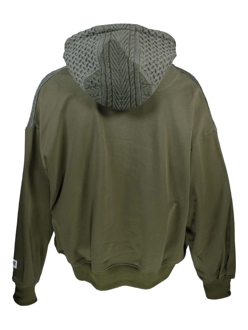 Mostly Heard Rarely Seen Hoodie met kabelgebreide print Groen
