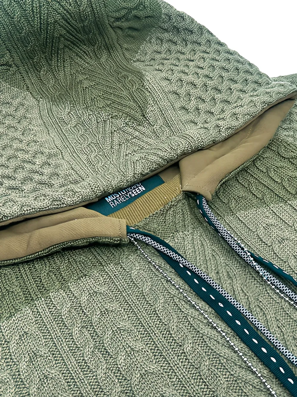 Mostly Heard Rarely Seen Hoodie met kabelgebreide print Groen