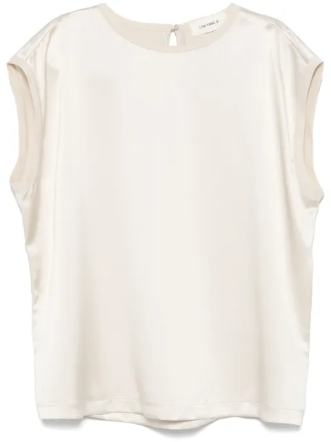 Lisa Yang top con cuello redondo