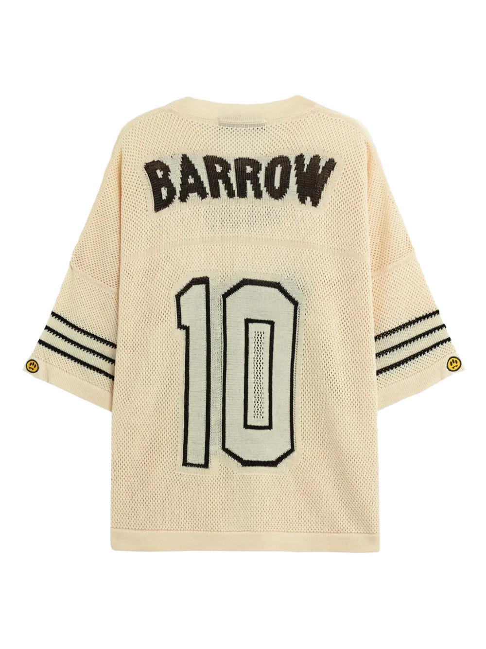 BARROW T-shirt met sportprint - Beige