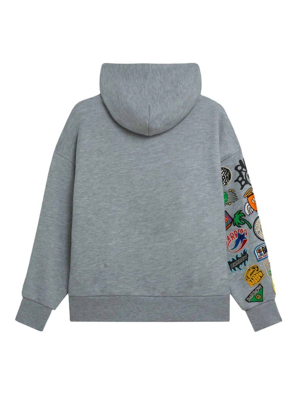 BARROW Hoodie met patch - Grijs