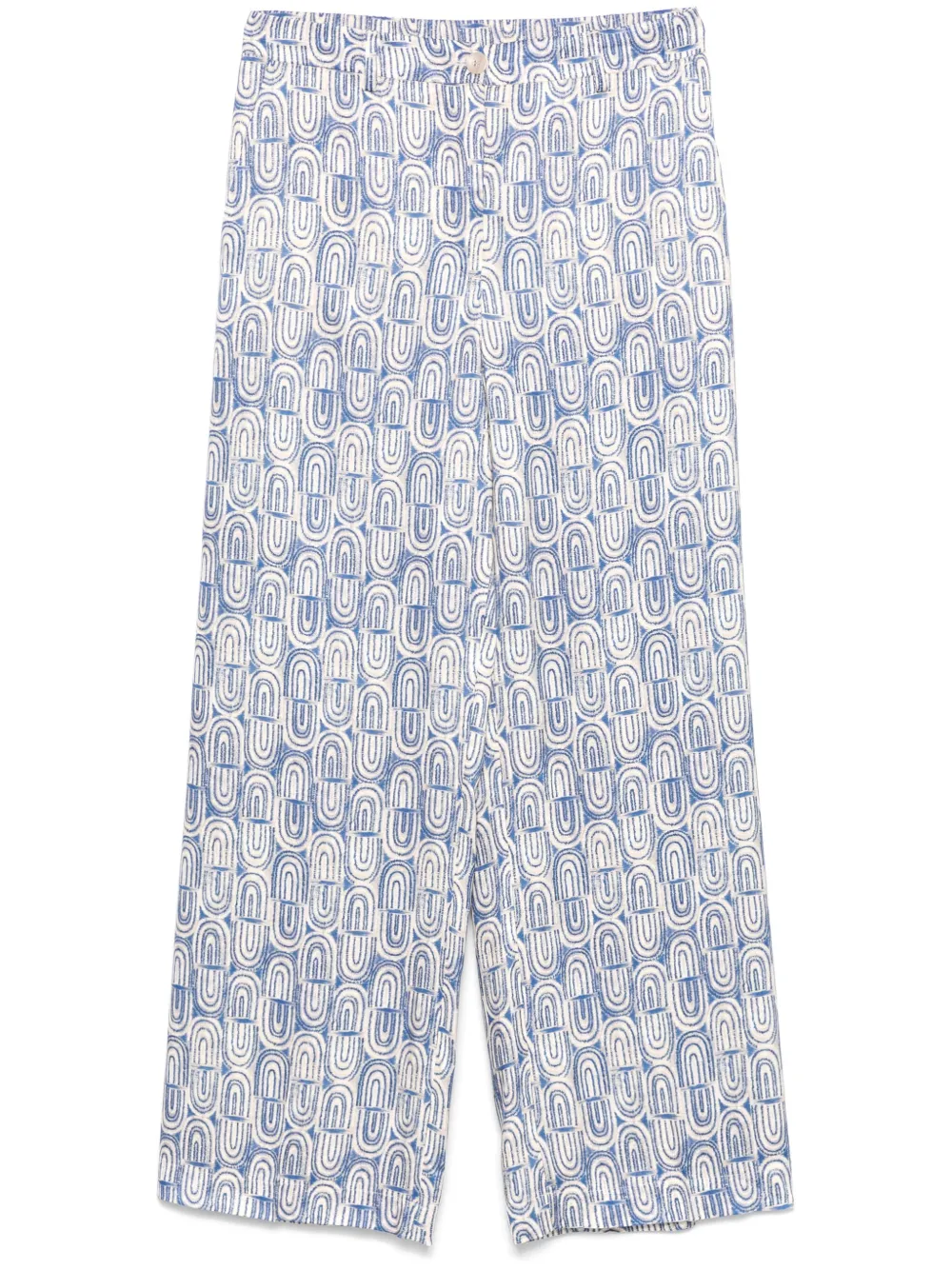 Shop Seventy Sergio Tegon Satin Trousers In Blue