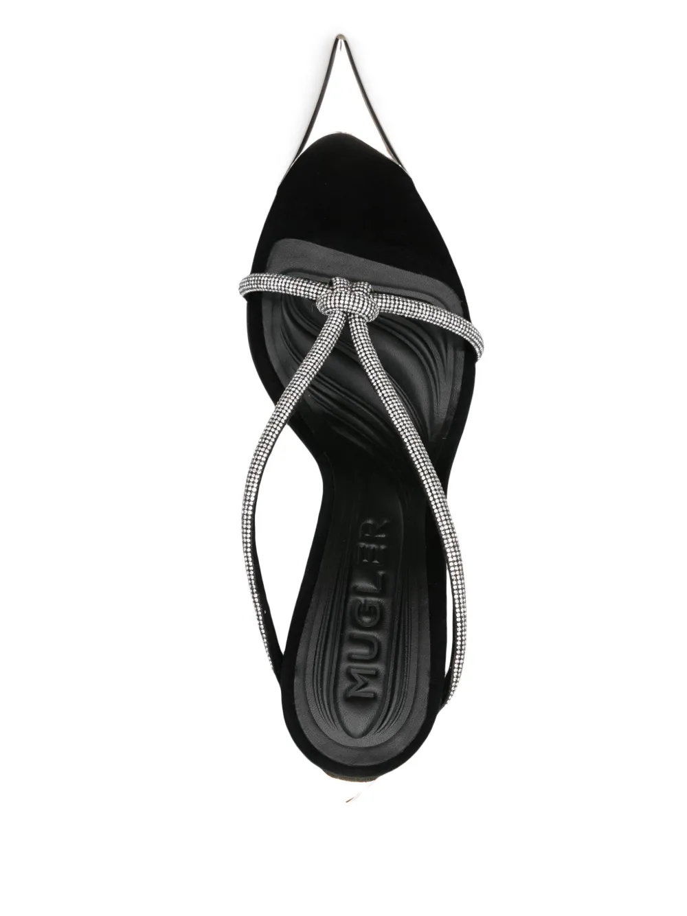 Mugler 100mm Knotted Fang mules Black