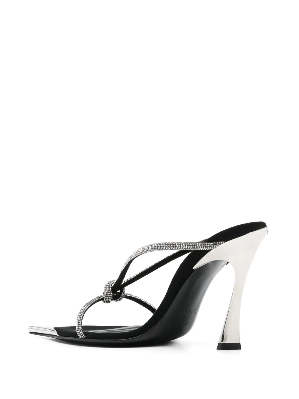 Mugler 100mm Knotted Fang mules Black