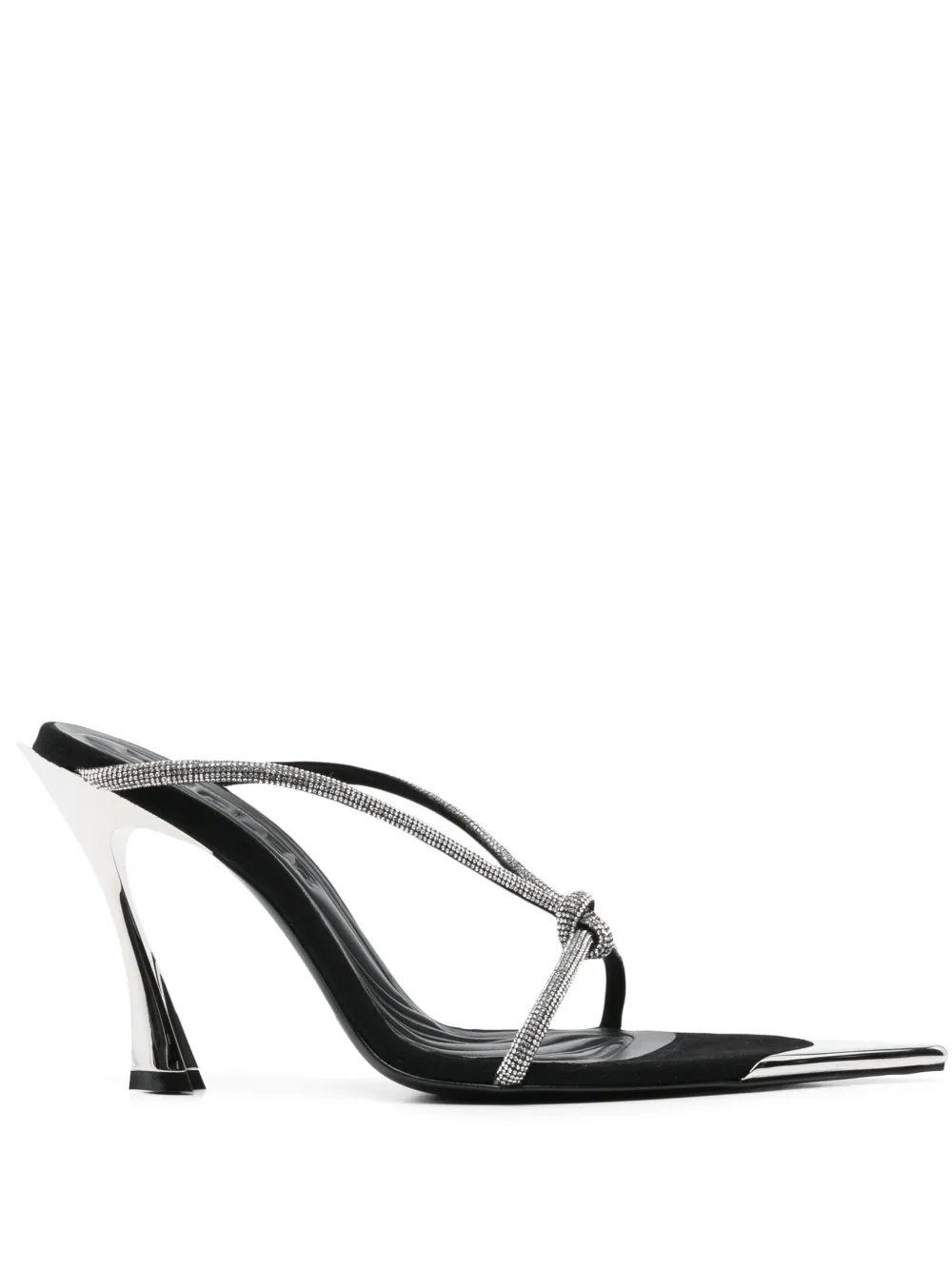 Mugler 100mm Knotted Fang mules Black