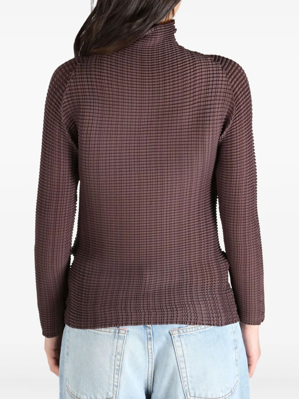 Issey Miyake Wooly Pleats top Bruin
