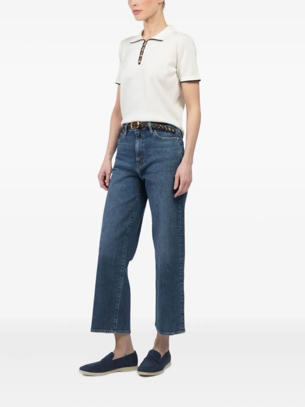FRAME Jeans met wijde pijpen Blauw