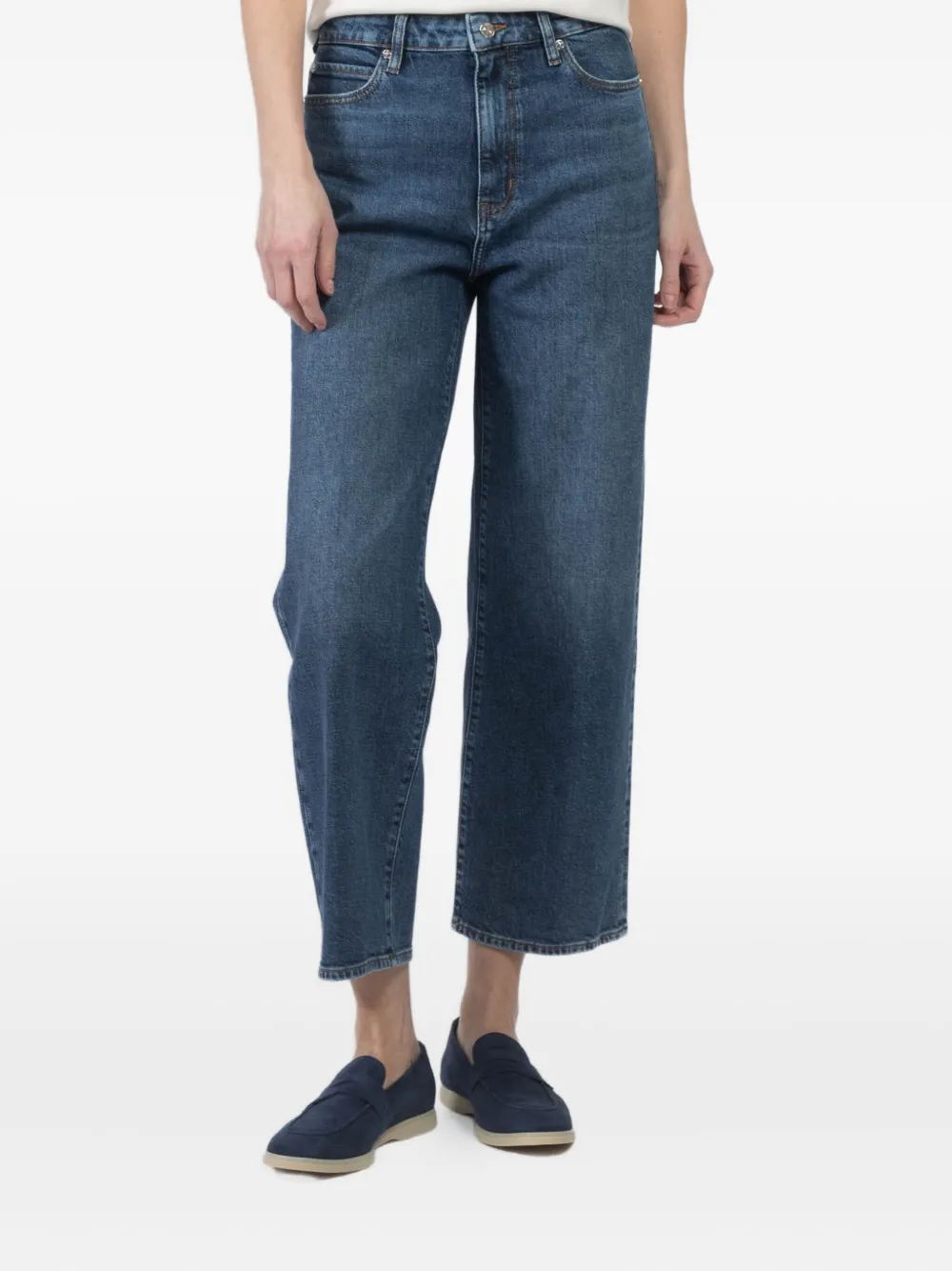 FRAME Jeans met wijde pijpen Blauw
