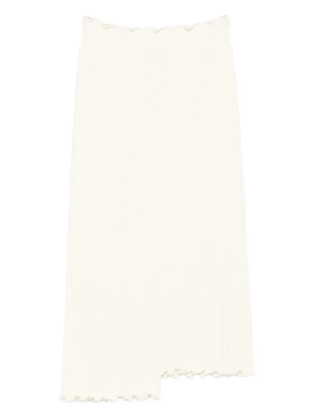 Jil Sander asymmetric midi skirt Beige