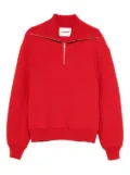 Jil Sander half-zip sweater - Red