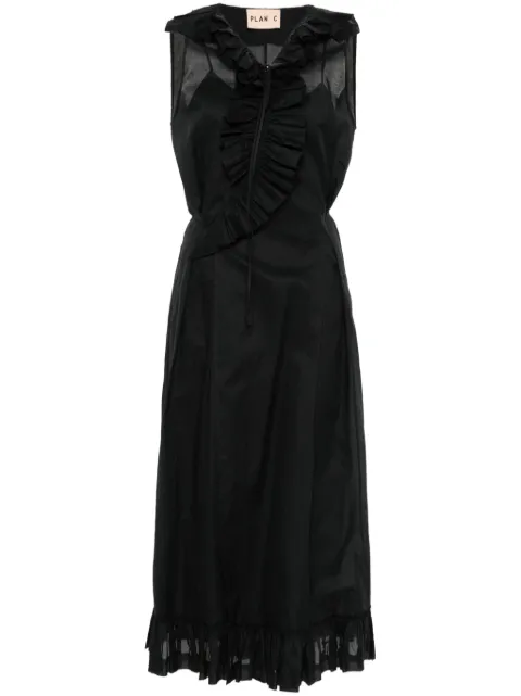 Plan C vestido midi con diseño cruzado