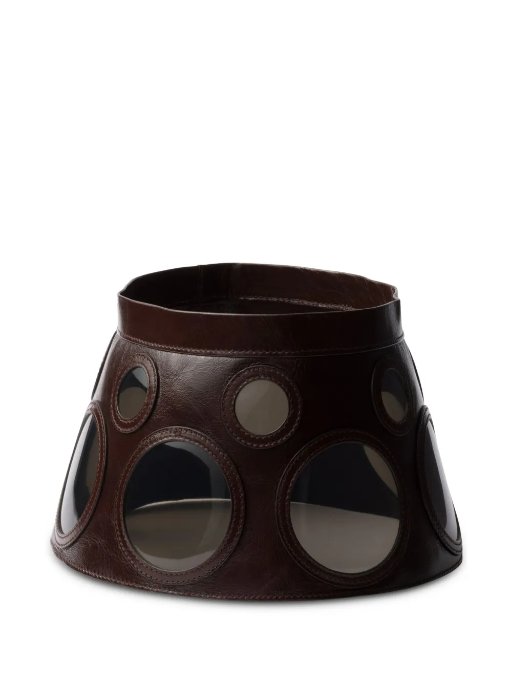 Prada leather visor | Brown | Image 1