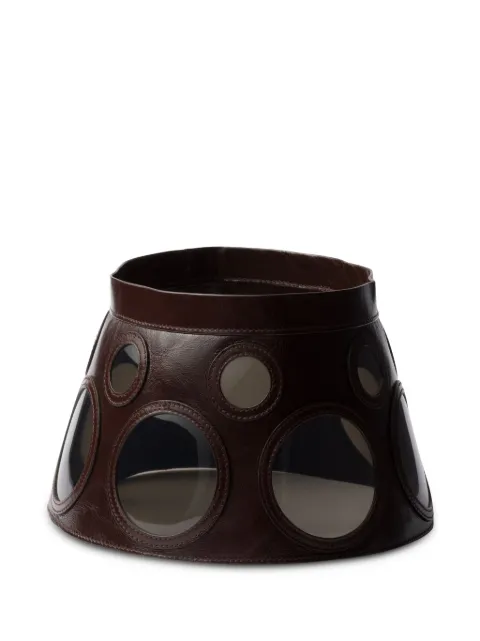 Prada leather visor
