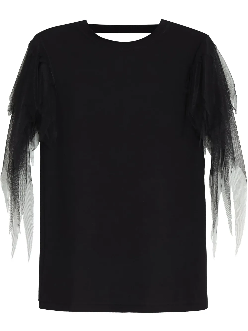 Gloria Coelho T-shirt met kapotte mouwen Zwart