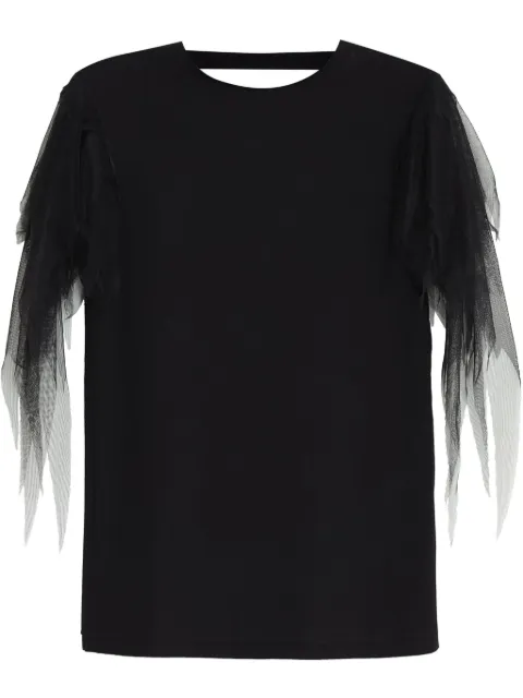 Gloria Coelho Destroyed-sleeve T-shirt