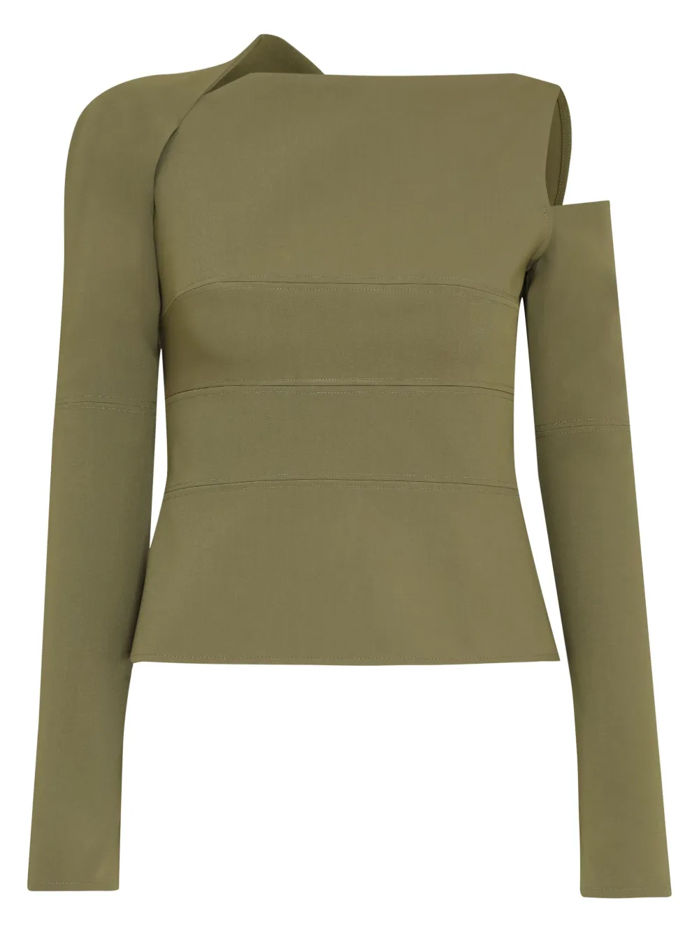 Gloria Coelho Asymmetrische top Groen