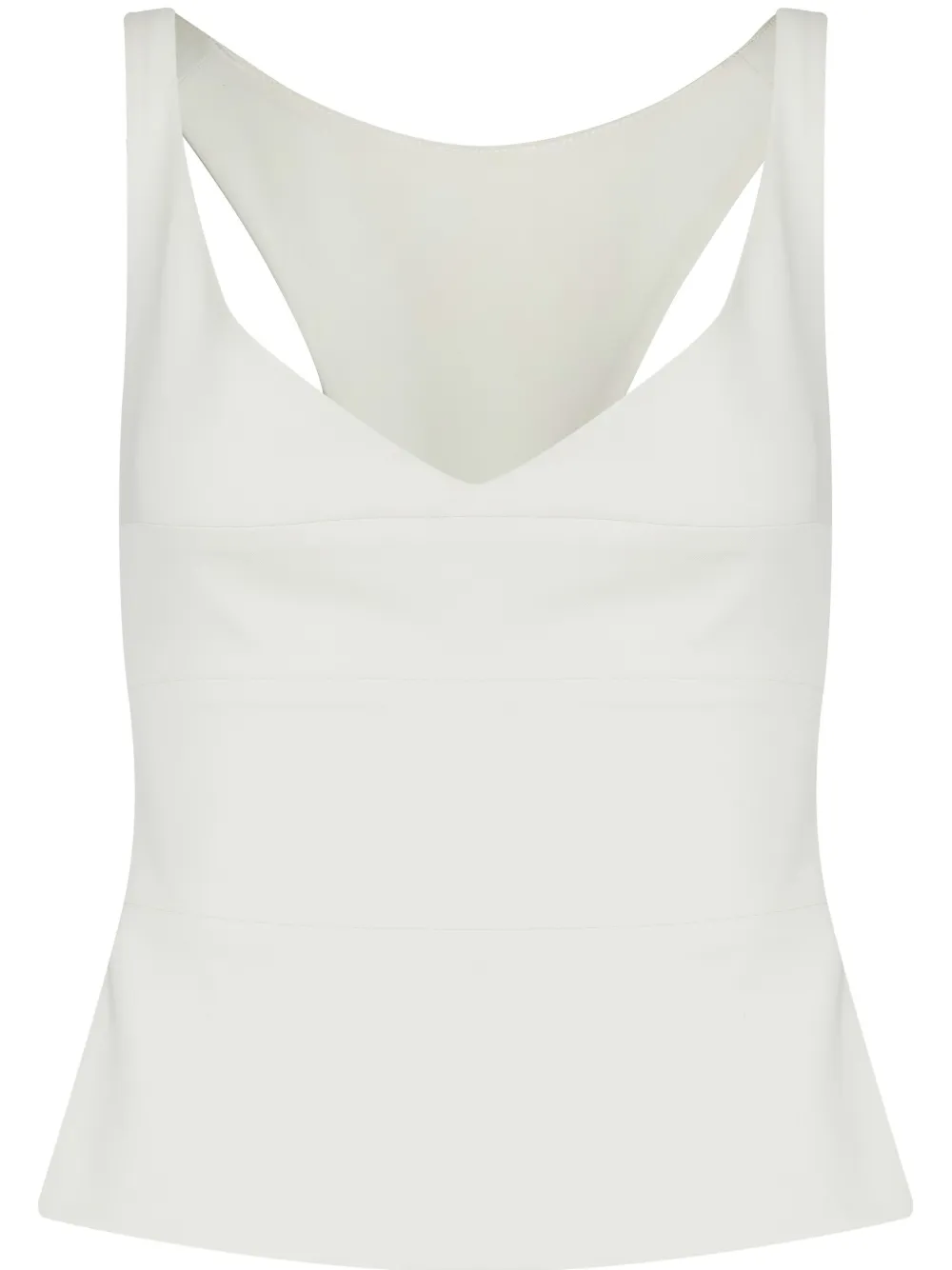 Gloria Coelho Top con scollo a V - Bianco