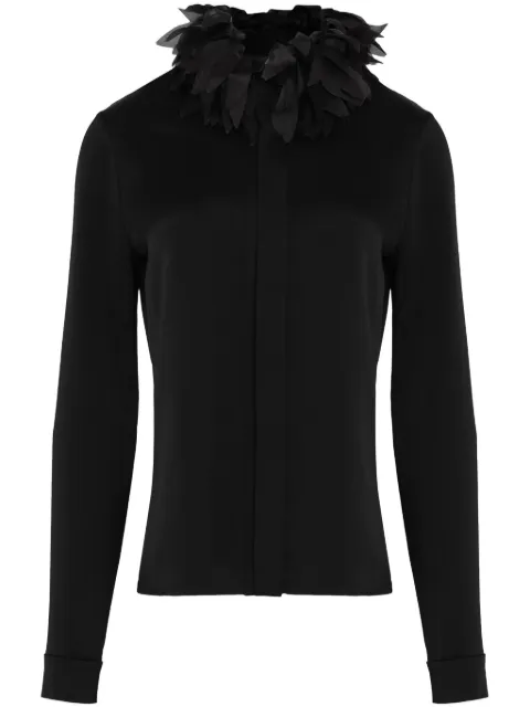 Gloria Coelho floral-appliqué blouse