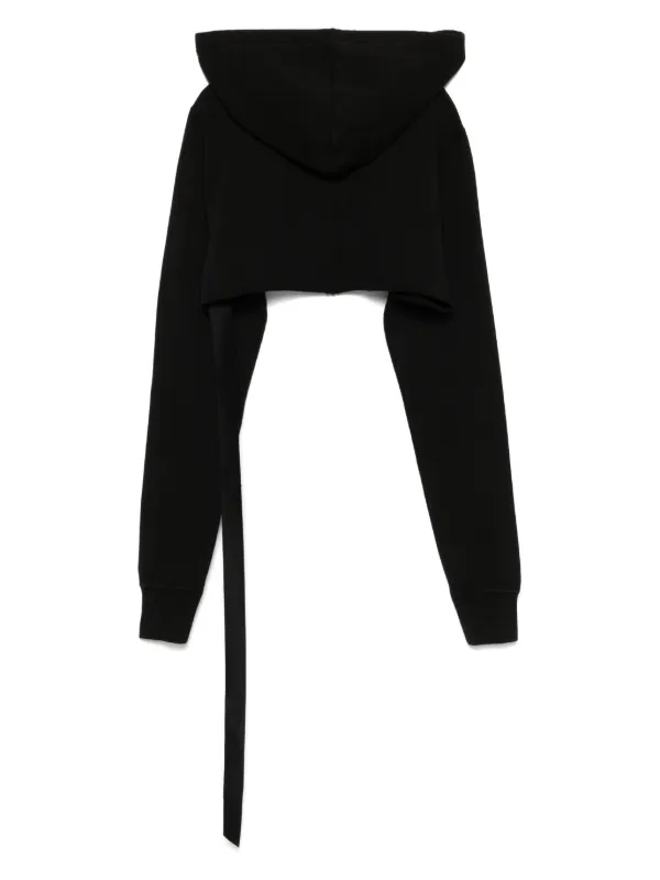 Rick Owens DRKSHDW Felpa クロップド パーカー | ブラック