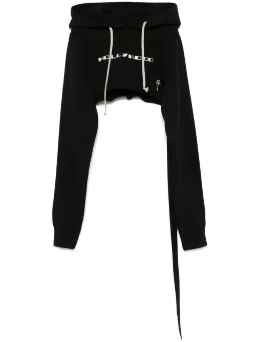 Hoodie crop en polaire - Rick Owens DRKSHDW - Modalova
