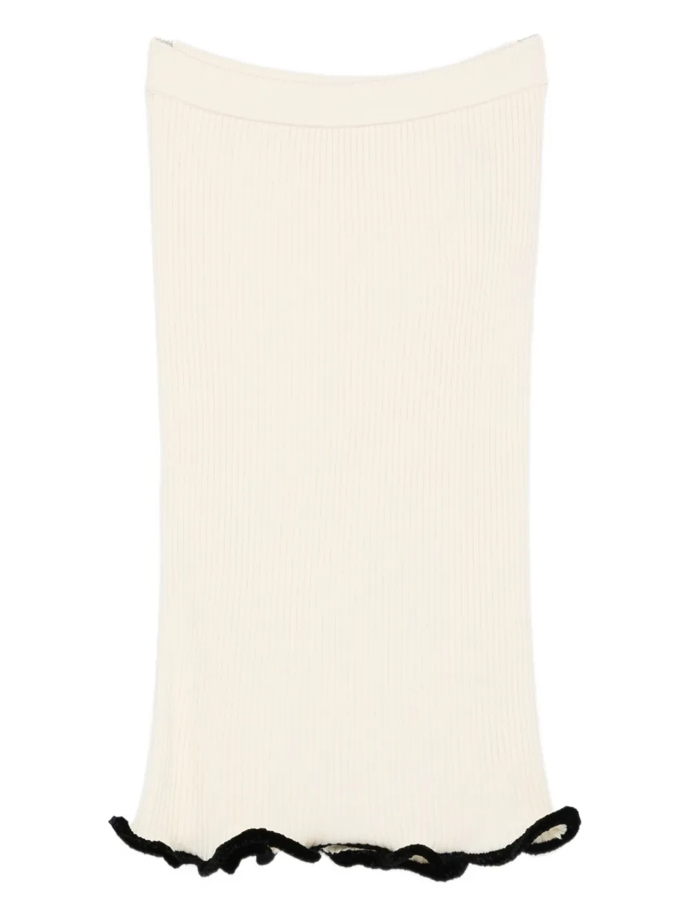 Jil Sander asymmetric midi skirt Beige