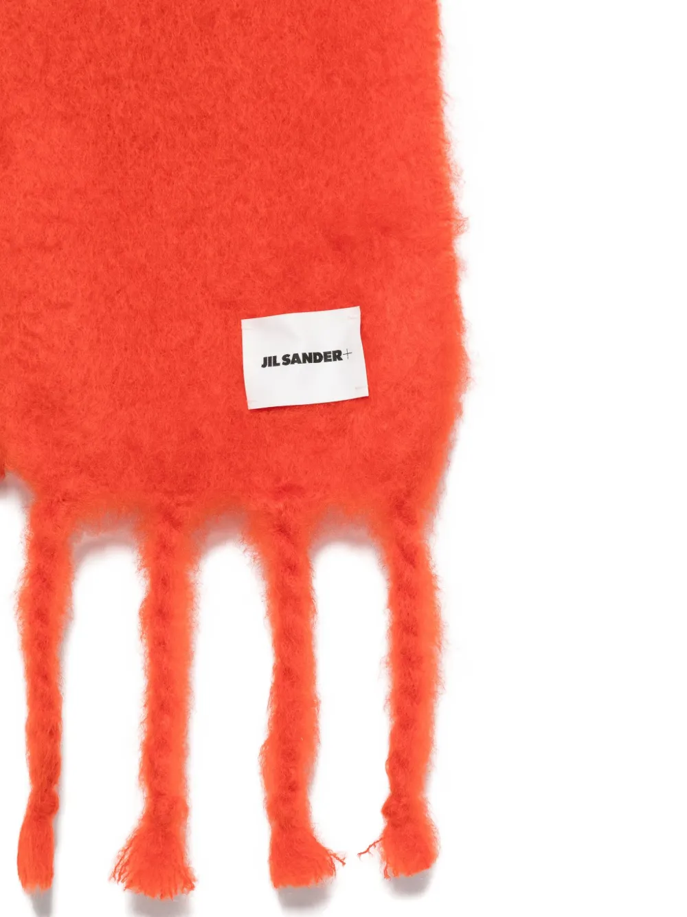 JIL SANDER+ logo-patch scarf Rood