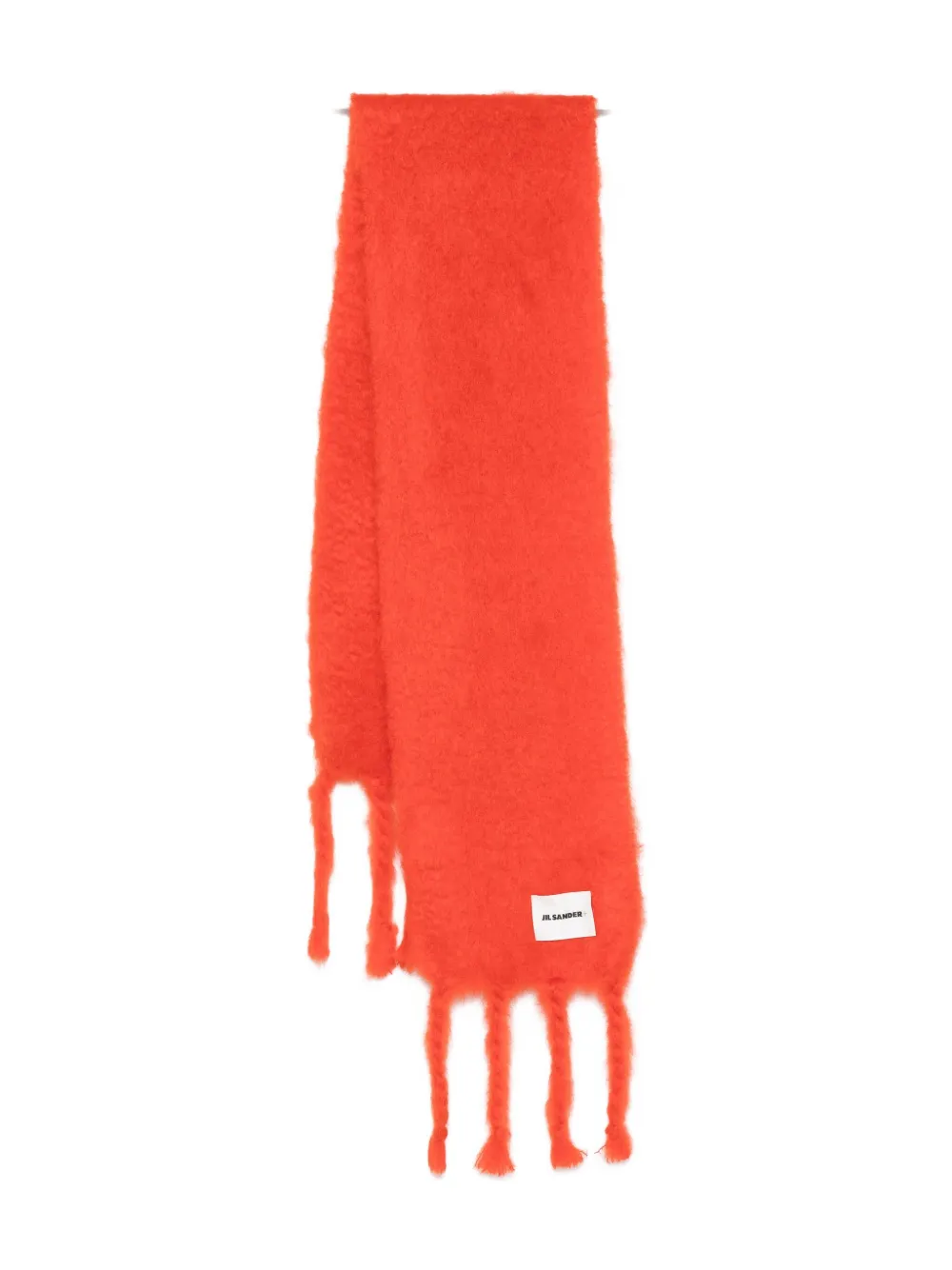 JIL SANDER+ logo-patch scarf Rood