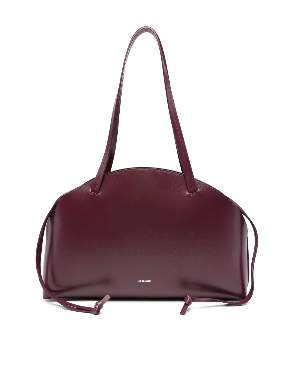 Jil Sander Curve medium schoudertas Rood