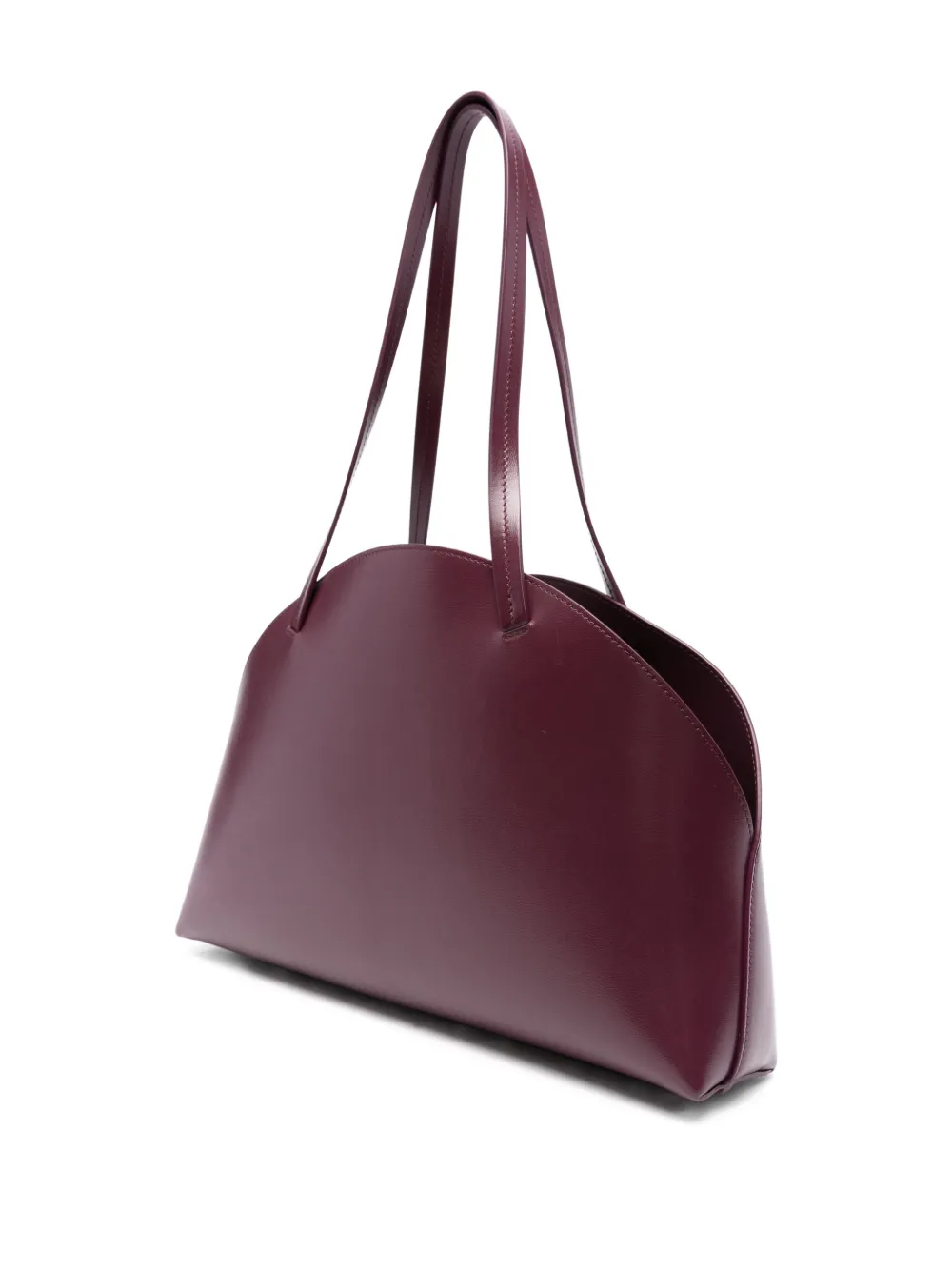 Jil Sander Curve medium schoudertas Rood