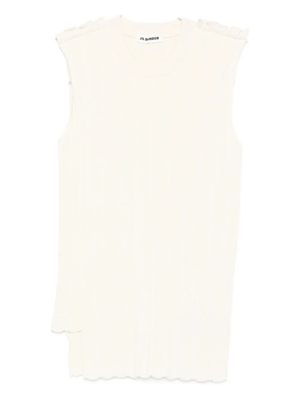 Jil Sander ribbed sleeveless top Beige