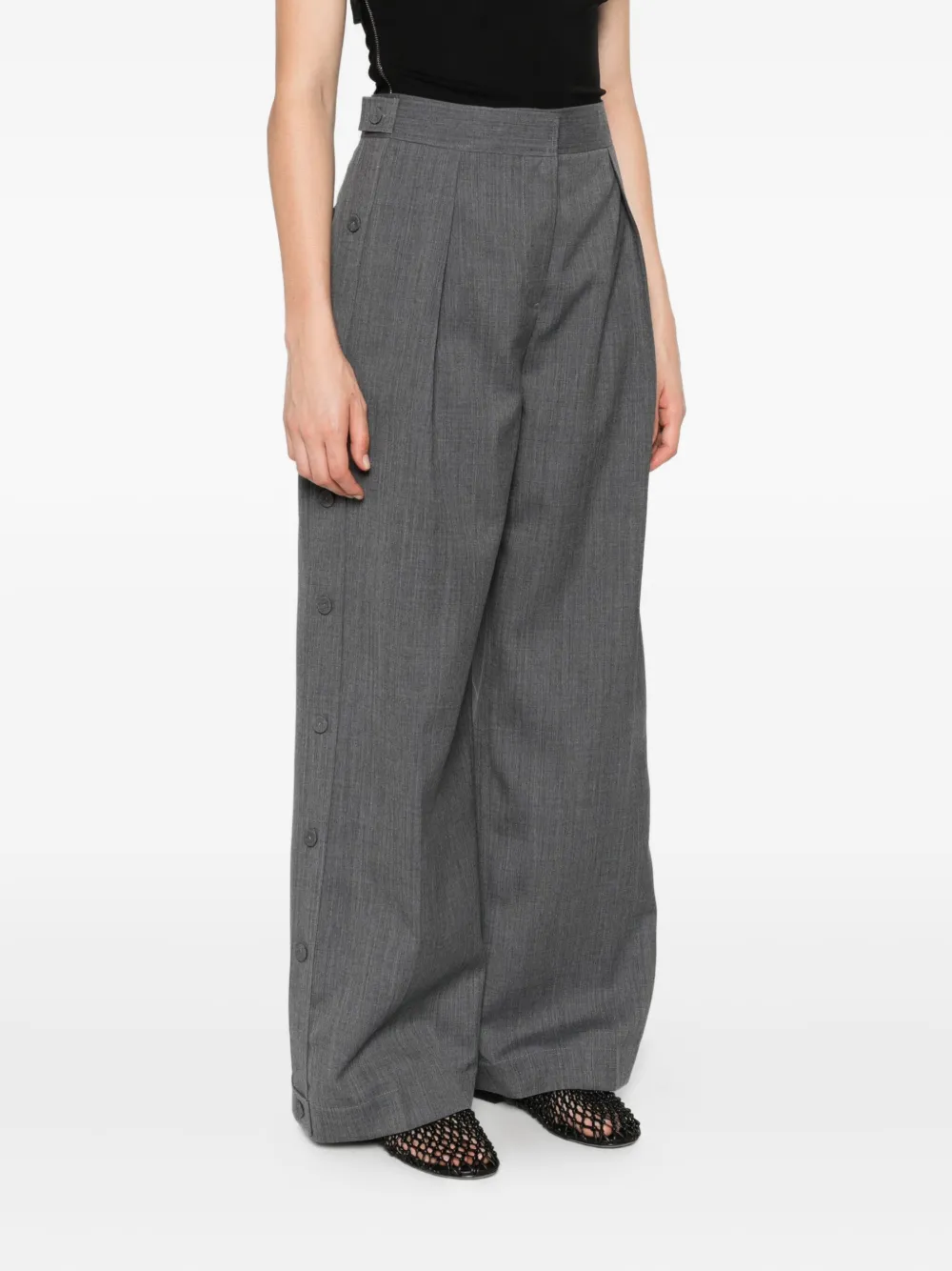 Jil Sander Broek met knopen Grijs