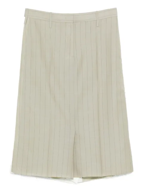 Jil Sander pinstripe frayed skirt