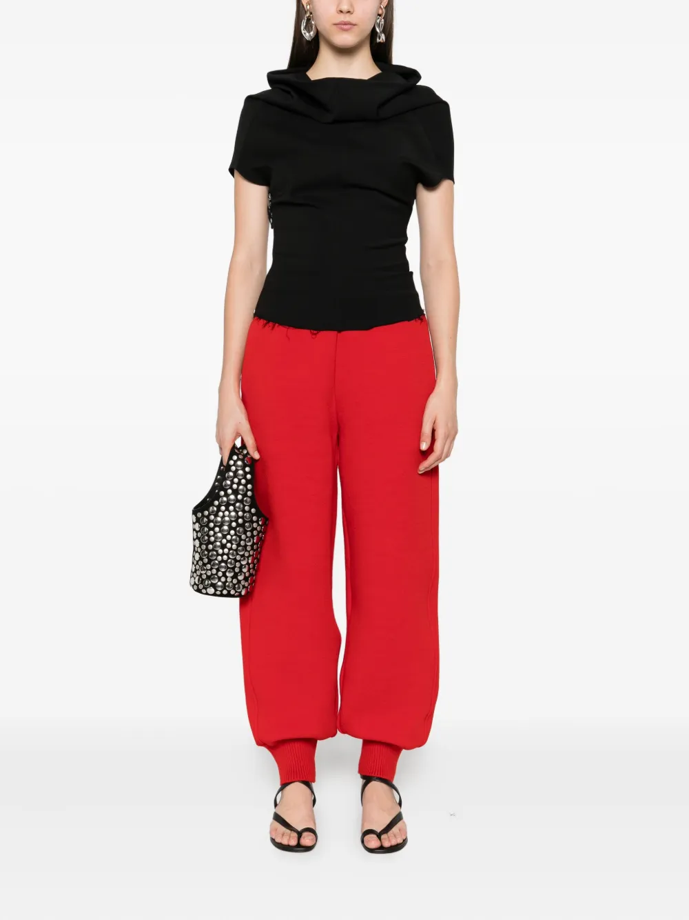 Jil Sander Elastische trainingsbroek Rood