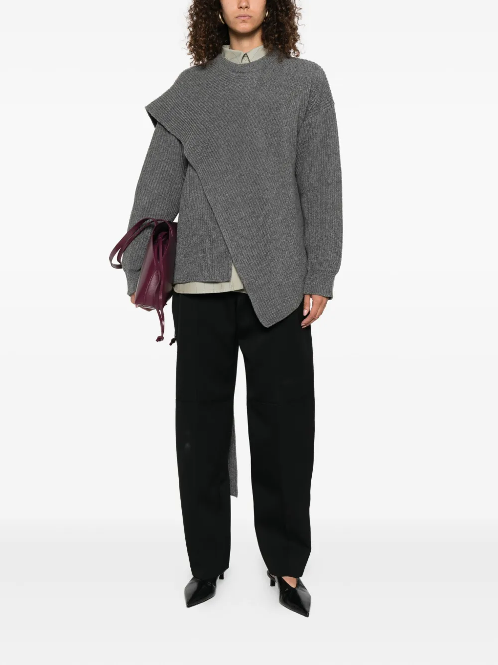 Jil Sander Wollen trui Grijs