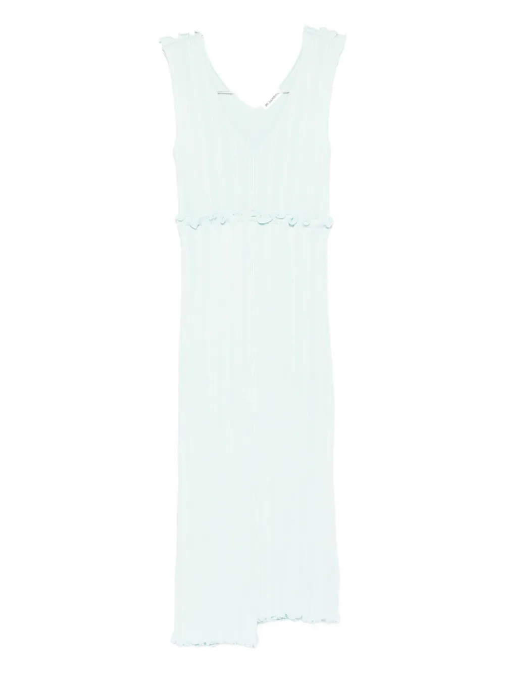 Jil Sander asymmetric midi dress Blauw