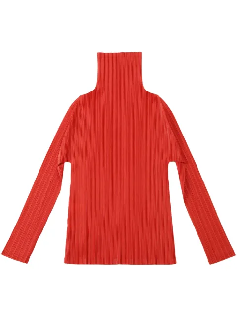 Pleats Please Issey Miyake ribbed pleated top 