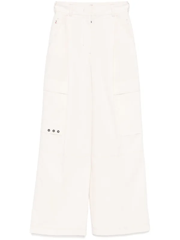 Moncler Grenoble Crinkled Cargo Pants in Neutrals