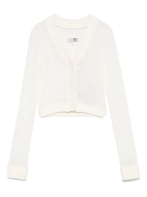 MM6 Maison Margiela cardigan à détails de découpes